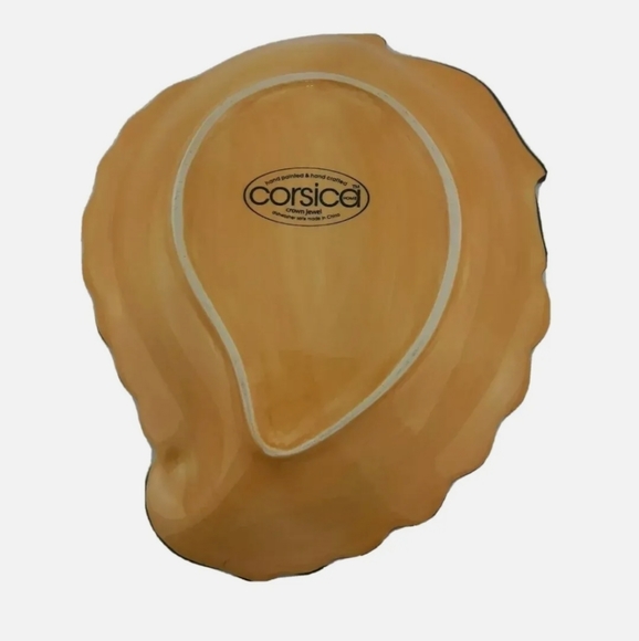 RARE Corsica "Crown Jewel" retired replacement Leaf Shape Floral Salad Plate - Picture 9 of 10